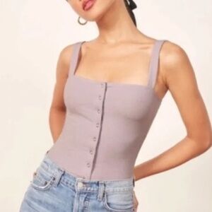 Barely Worn Reformation Nicole Lilac Top Fits XS-M